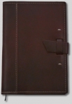 Deep Cranberry Leather Cover-Buckle Closure